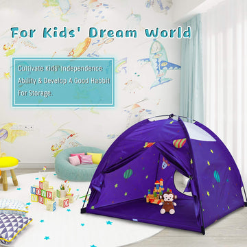 Homfu Kids Play Tent Outdoor Boys Indoor Playhouse For Children Tents Toddler Girls Gift Game Play Housetoys (Purple)