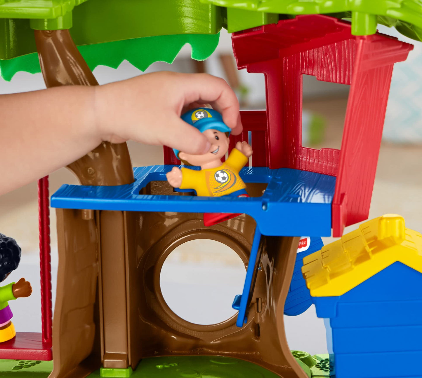 Fisher-Price Little People Toddler Musical Toy Swing & Share Treehouse Playset With 3 Figures For Pretend Play Ages 1+ Years