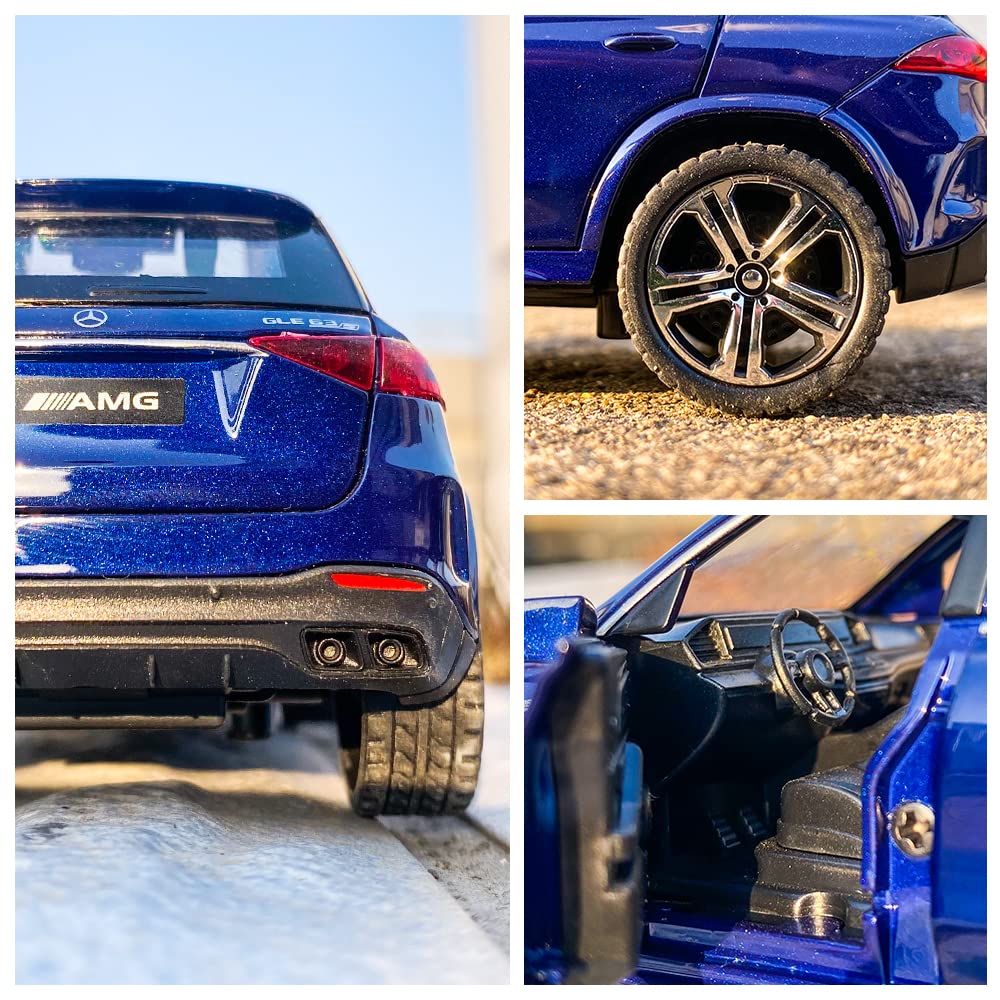WAKAKAC Diecast Car Model Benz AMG GLE 63S 1/32 Pull Back Zinc Alloy Toy Vehicle Collection Decoration Gift Toy Car(blue)