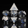 HNCCESG Metal Dice Set D&D,Glitter Blue Dragon Heavy Metallic DND Dice,Polyhedral Dice 7 Piece for Dungeons and Dragon Tabletop