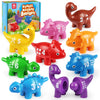 Coogam 10PCS Numbers Matching Game - Educational Dinosaur Toys for 2-4 Years, Fine Motor Skills, Medium Size, Red, Model: puzzle128