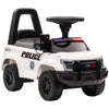 Aosom Kids Push Ride On Car, Police Truck Style, White, 24.5" x 11.5" x 17", Under-Seat Storage, for Ages 18 Months to