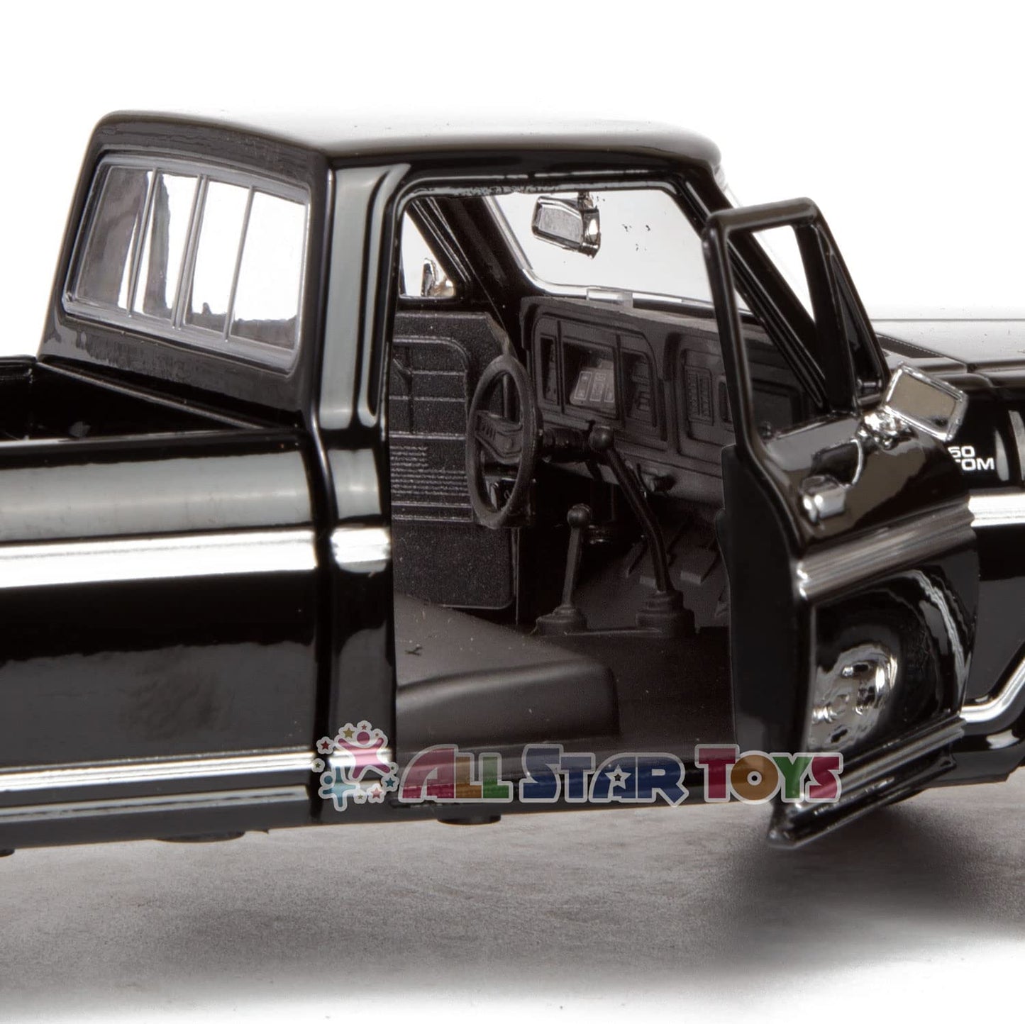 Motormax 1979 Ford F-150 Pickup Classic F150 Pick Up Truck 1:24 Diecast Collectible Model Car Black 79346 All Star Toys Exclusiv