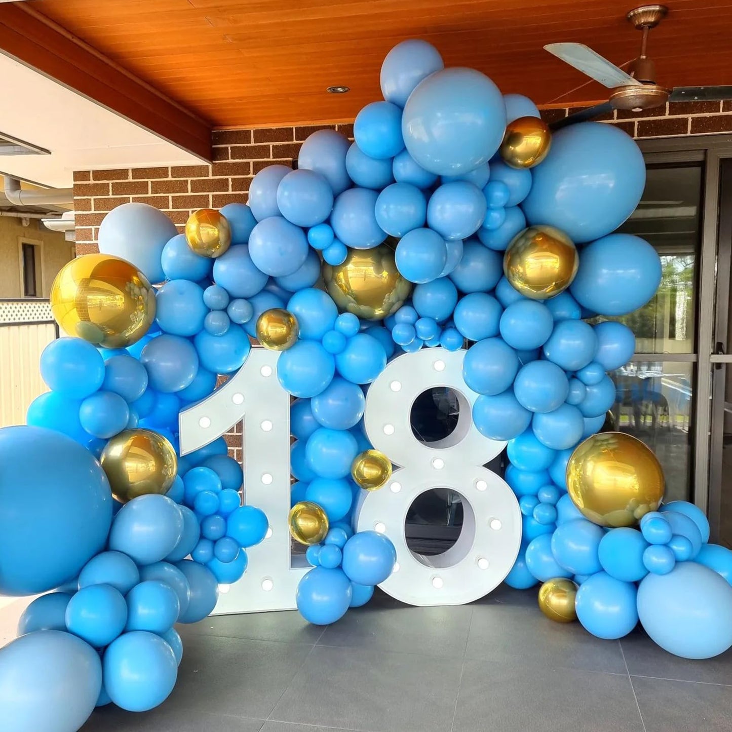 Jobkoo Blue Balloons 12 Inch, 50Pcs Sky Blue Balloon Light Blue Latex Balloons Matte Baby Pastel Blue Helium Party Balloons For