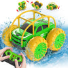MaxTronic Amphibious Remote Control Car,Rechargeable RC Cars Toy 360 Flips Rotation Stunt Crawler 15KM/H 4WD All Terrain Outdoor
