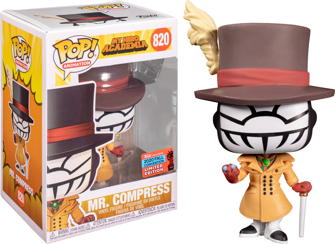 Funko Pop! My Hero Academia Mr. Compress #820 Nycc 2020 Shared Exclusive