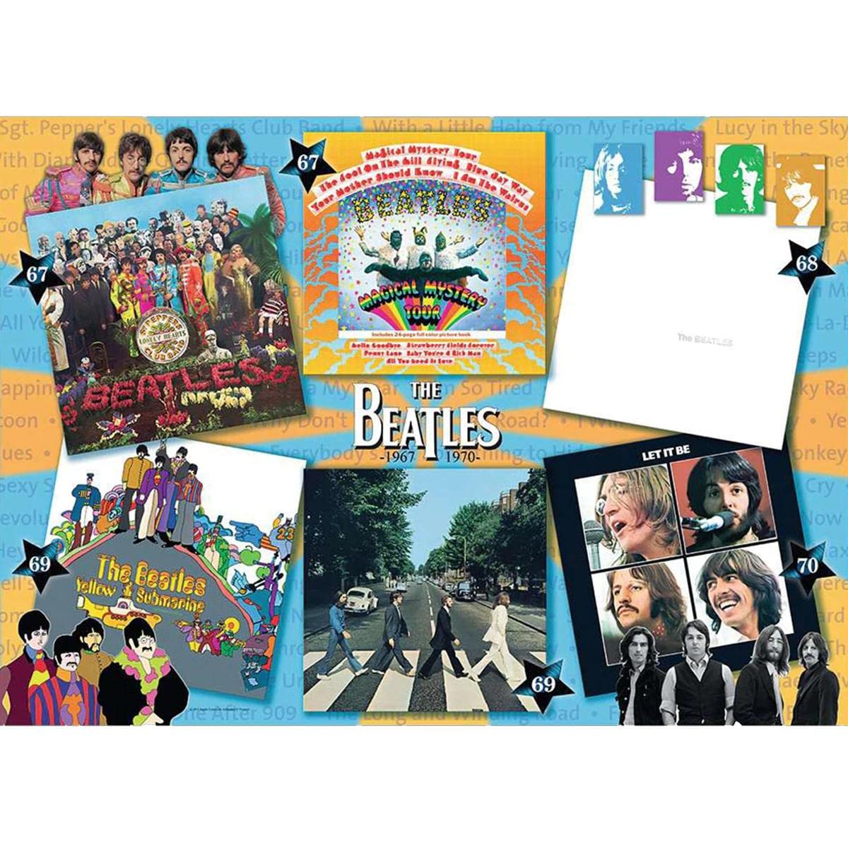 Ravensburger 1000 Piece The Beatles Albums 1967-1970 Puzzle Set - Cardboard