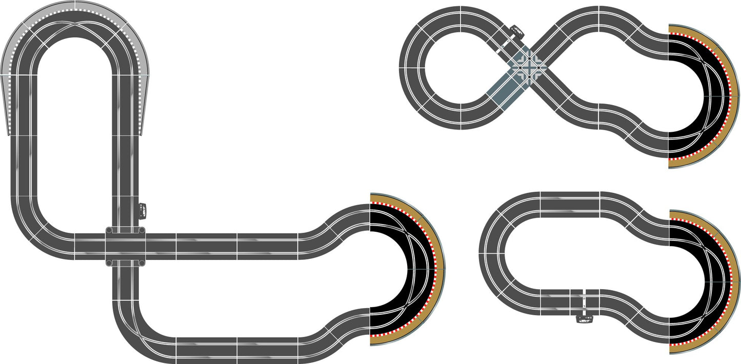 Scalextric C8510 Track Extension Pack - 2X Racing Curves Borders- Barriers, Large, Multi-Colored