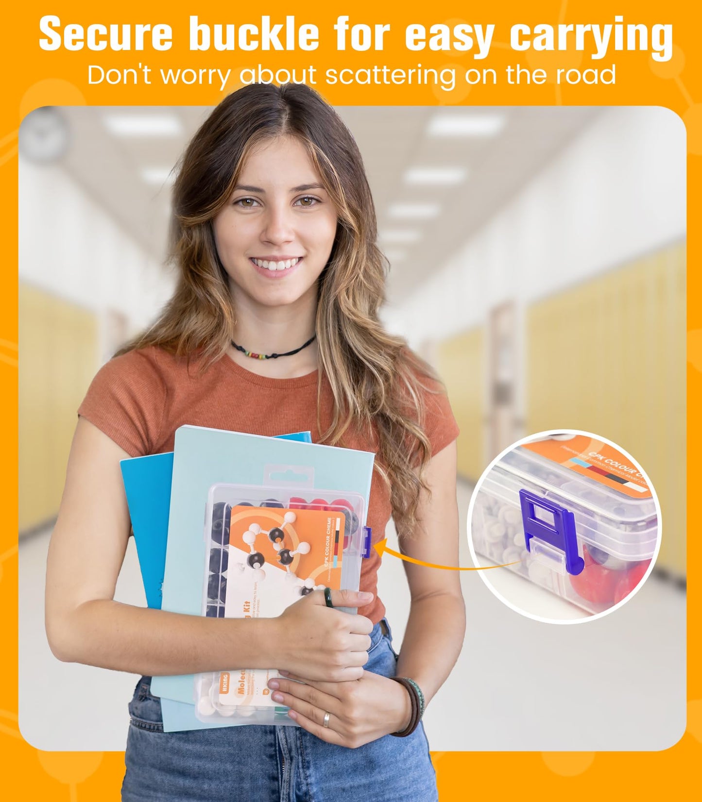 Molecular Model Kit-240 Pcs,Chemistry Molecular Visual Modeling Kit For Organic&Inorganic Learning,Atomic Element Model Set For