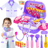 GINMIC Doctor Kit for Toddlers 3-5, 22 Pieces Pretend Play Doctor Set with Halloween Role Play Doctor Costume and Carry Case for