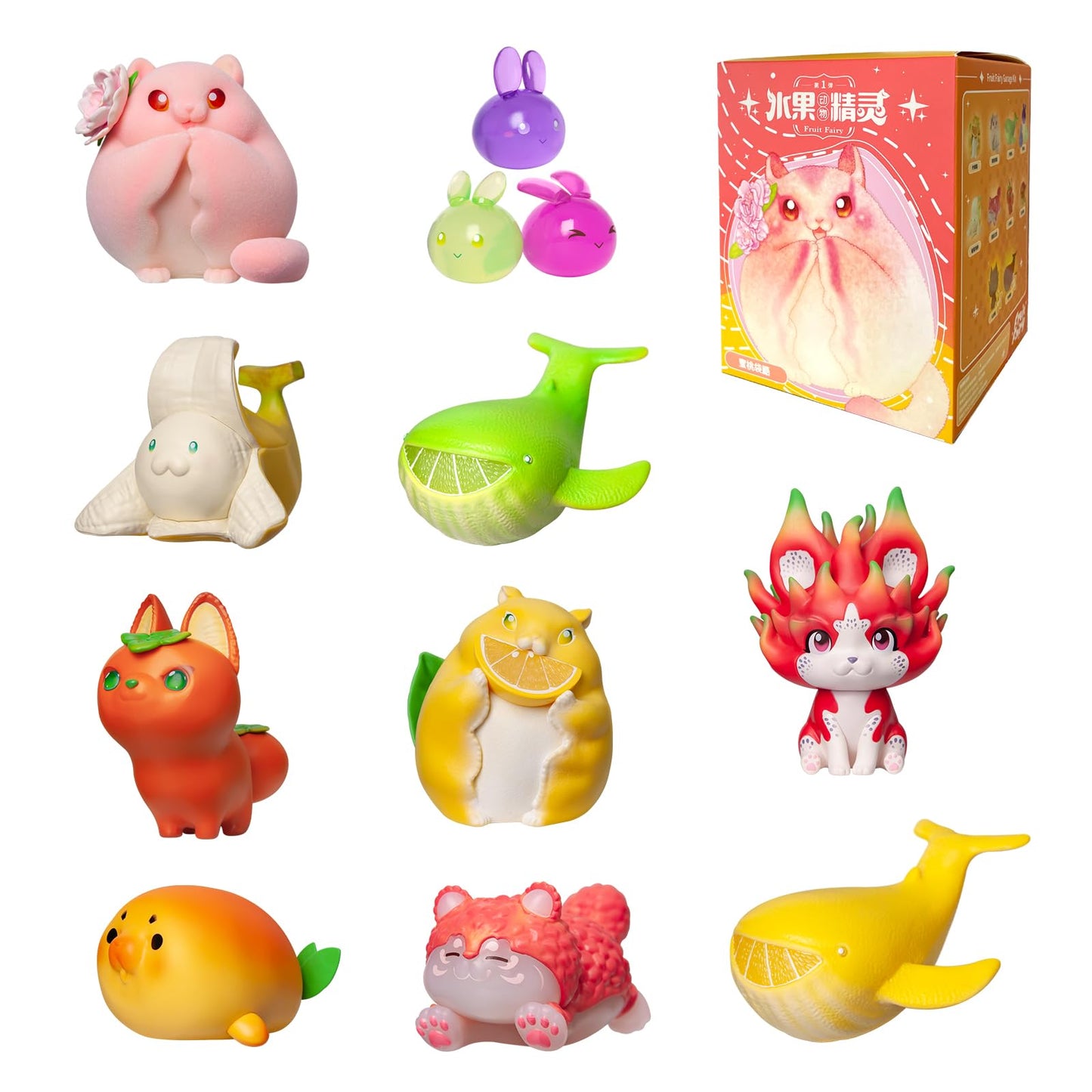 52Toys Fruit Fairy Action Figure, 1Pc Collectible Toy Kawaii Creative Gift Room Decor Desktop Decoration 3.5 Inch, Gift For Birthday Party