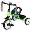 Liberry Toddler Tricycle for Ages 2-4, Large Green Kids Bike with Bell, Back Basket, Removable Pedal - Model CP001067