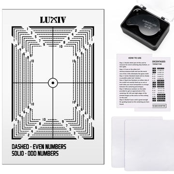 Luxiv Card Grading Centering Tool Kit, Card Center Tool With 30X Magnifying Implement, 2 Pcs Clean Cloth, Centering Guide Center