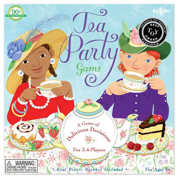 eeBoo: Tea Party Spinner Game, Develops Patience and Social Skills for Children, 2 to 4 Players, 15 to 30 Minute Play Time, for
