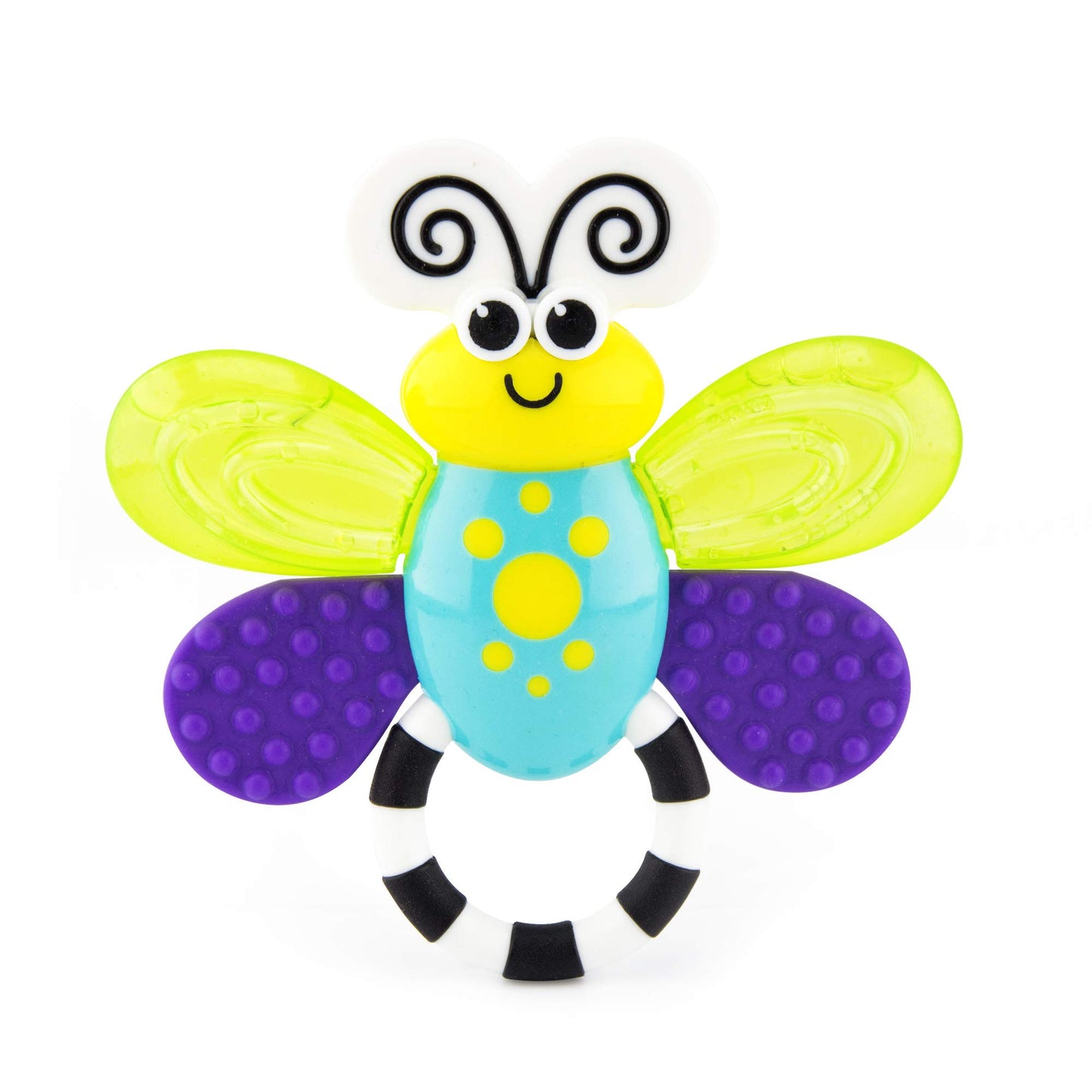 Sassy Flutterby Teether | Water-Filled Teether Soothes Gums | Variety Of Textures Massage Gums | For Ages 3 Months And Up (80106)
