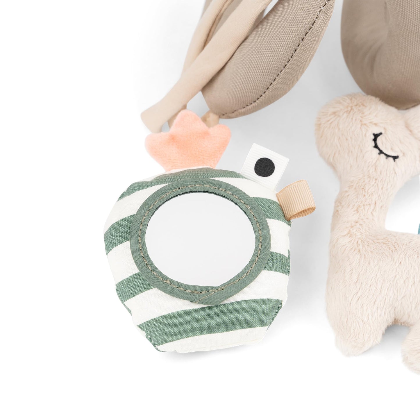 Done By Deer Lalee Sand Activity Spiral Baby Toy - Sensory Cactus, Mirror, And Crinkle Sound For Cots, Car Seats, Strollers, And