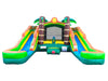 Crossover Tropical Inflatable Bounce House with Double Inflatable Water Slides for Kids, 16.5 x 15 x 11 Foot, Bouncy House for K