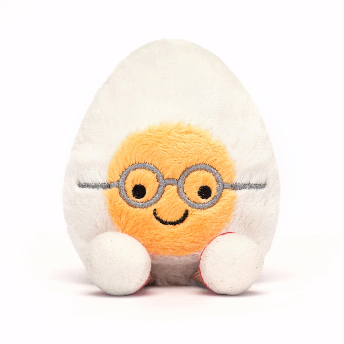 Jellycat Amuseables Boiled Egg Geek Stuffed Toy Small 5.5 inches - Food Plush - Fun Gift Idea