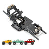 Rampcrab Carbon Fiber Chassis Kit For Scx24, 7 Angled Skid, Lcg Chassis Kit For Axial Scx24 C10, Jlu, Bronco, Upgrade Part