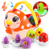 Linseyfun Baby Easter Egg Toy Basket, 6Pcs Matching Eggs, Easter Musical Eggs For Babies Toddlers, Easter Basket Ideas For 1 2 3
