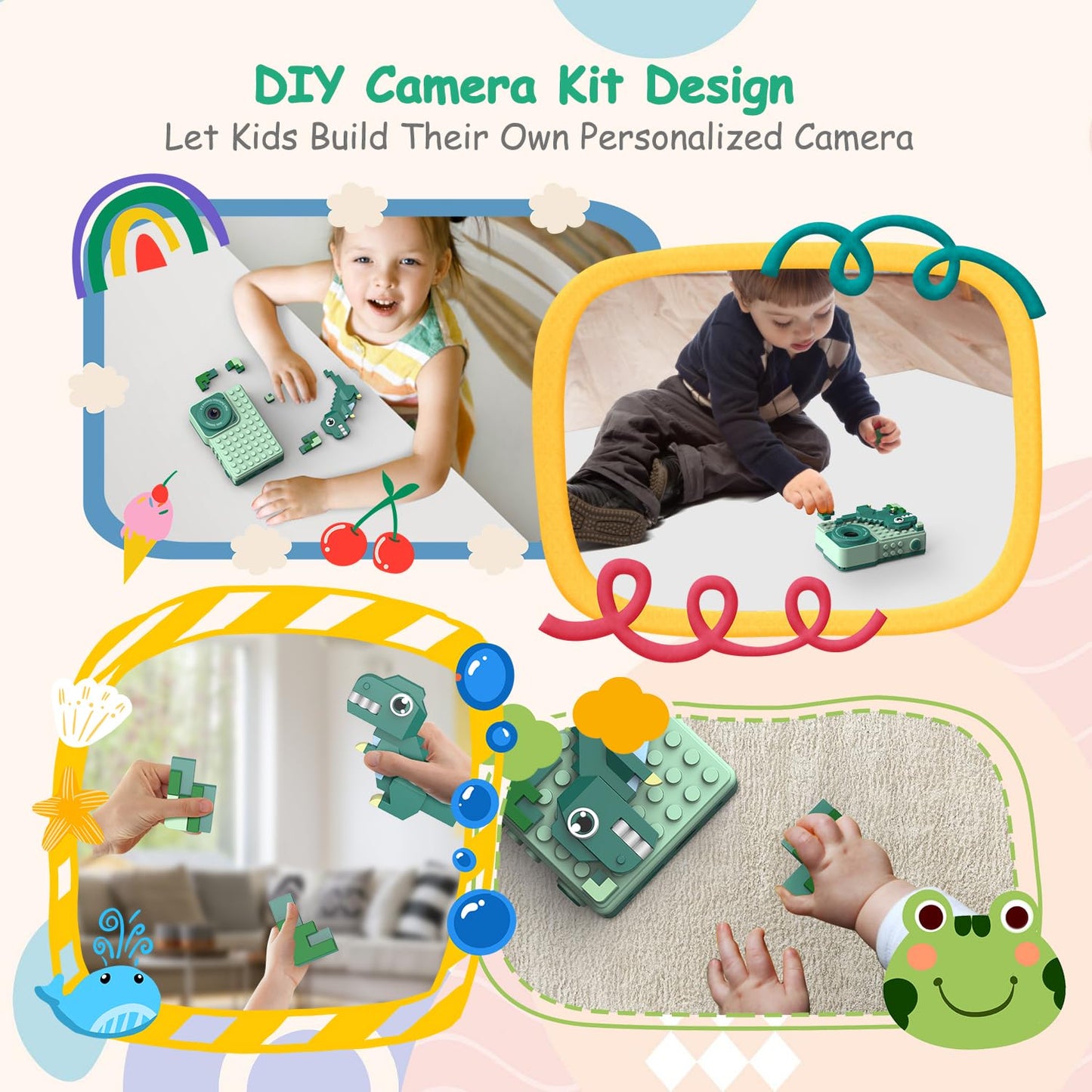 Waayu Kids Camera, 1080P Hd Digital Video Selfie Camera For Boys And Girls, Christmas Birthday Toy Gifts For 3 4 5 6 7 8 Years O