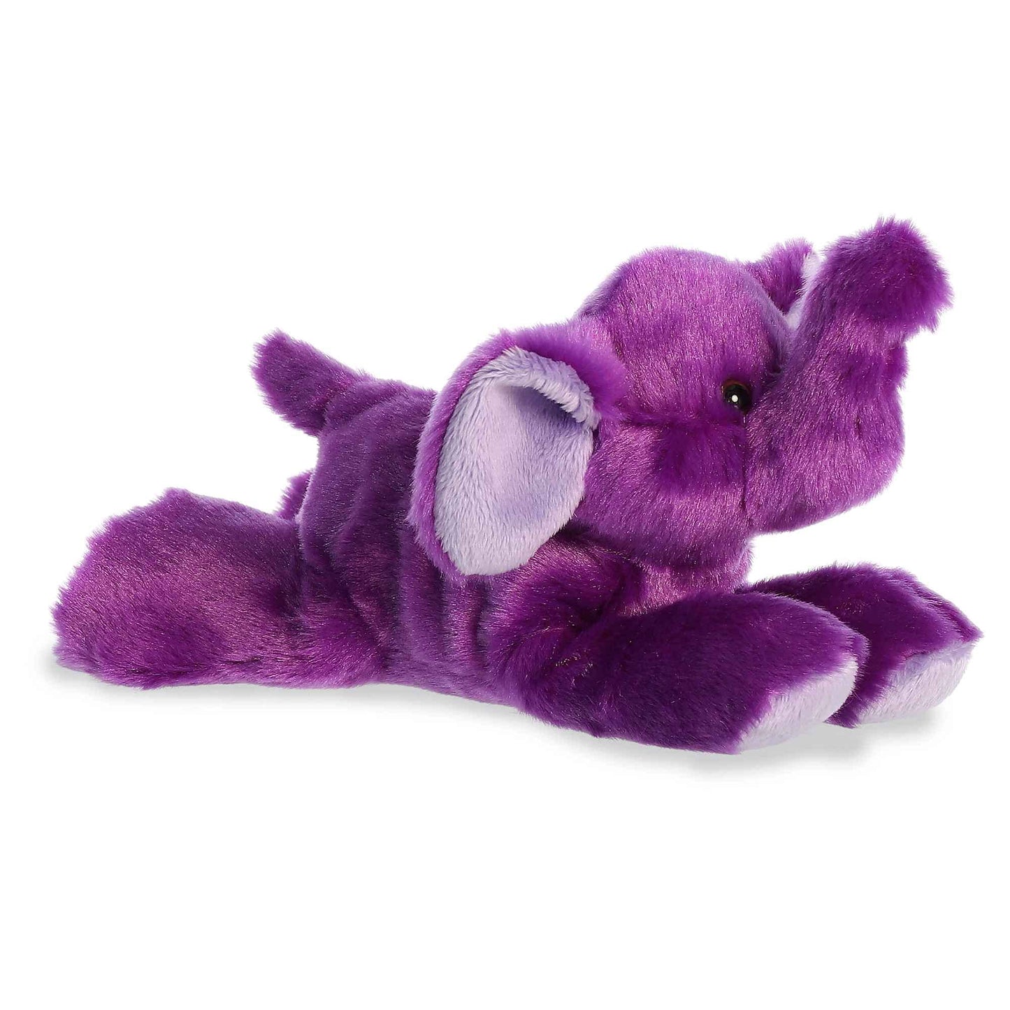 Aurora® Adorable Mini Flopsie™ Violet Elephant™ Stuffed Animal - Playful Ease - Timeless Companions - Purple 8 Inches