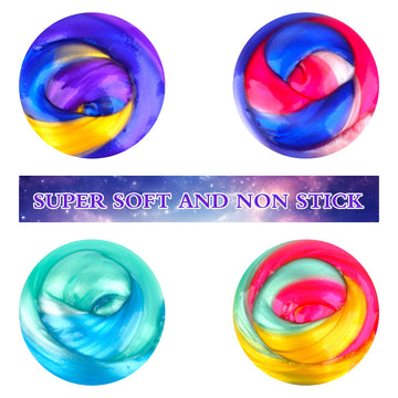 64 Pack Mini Galaxy Slime Kit Party Favors, Stretchy, Stress Relief, And Safe For Girls And Boys Classroom Reward, Valentine'S D