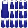 Imerago 15 Pcs Kids Aprons With Pockets Adjustable Chef Painting Aprons Bulk For Girls Boys Aged 6-13 Cooking Baking Crafting Bl