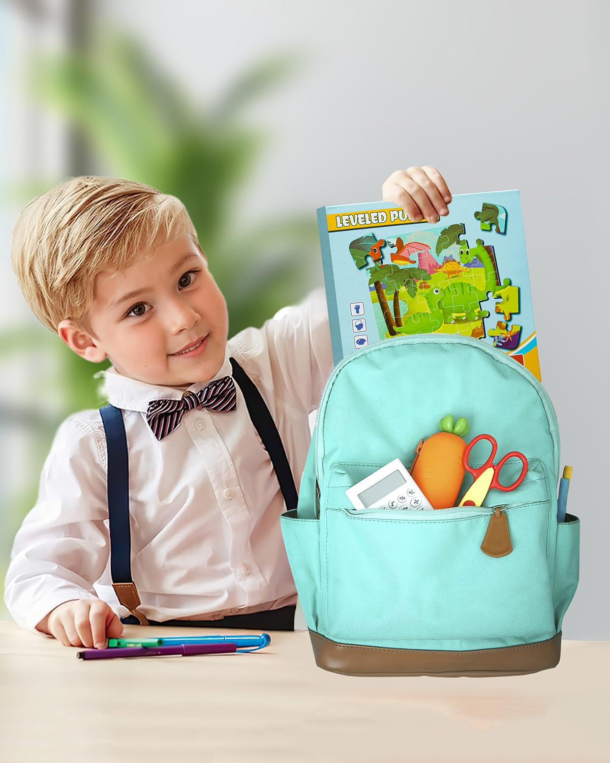 Dinosaur Magnetic Puzzles for Toddlers 3-5, 3 in 1 Travel Puzzles Book Games for Kids Ages 2-4, Travel Games and Toys for 3 4 5