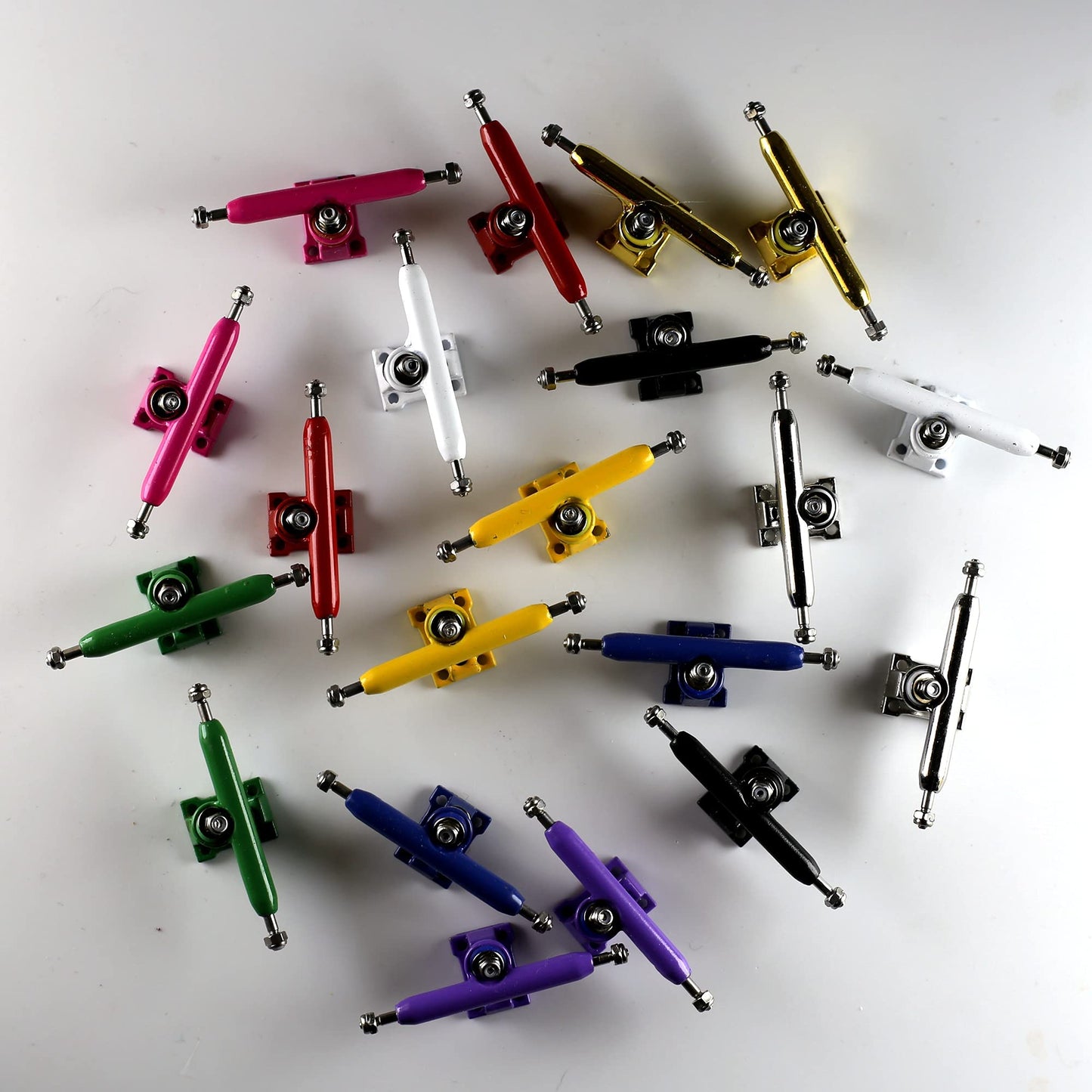 Noahwood Fingerboards Parts Professional Prince Ii Trucks (34Mm) + Update Self-Locking Nuts (Yellow)
