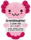 Weming Crochet Axolotl Toy for Granddaughters, Polyester, Perfect Gift for Birthdays & Holidays, Model ALOTL, Color: Granddaughter