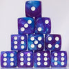 10 Pc D6 Dice 16Mm Acrylic Dice Set For Rpg Mtg Dnd Dice Table Games And Board Games (Purple + Blue)