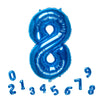 32 Inch Blue Number 8 Balloons Foil Ballon Digital Birthday Party Decoration Supplies (Blue Number 8 Balloon)