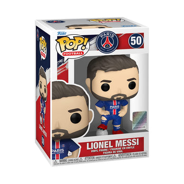 Funko Pop! Football Lionel Messi Figure - 3.75" Vinyl, Paris Saint-Germain, Blue, Model 67389