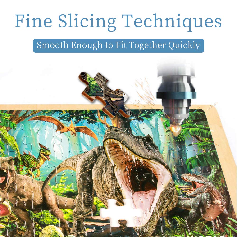 Sitimmger Dinosaur Puzzles For Kids Ages 4-8,4 Packs World Of Huge Dinosaurs Puzzles Toys Games For Kids, 4-In-1 Puzzles Set Best Gift For Boys And Girls Challenging Puzzles