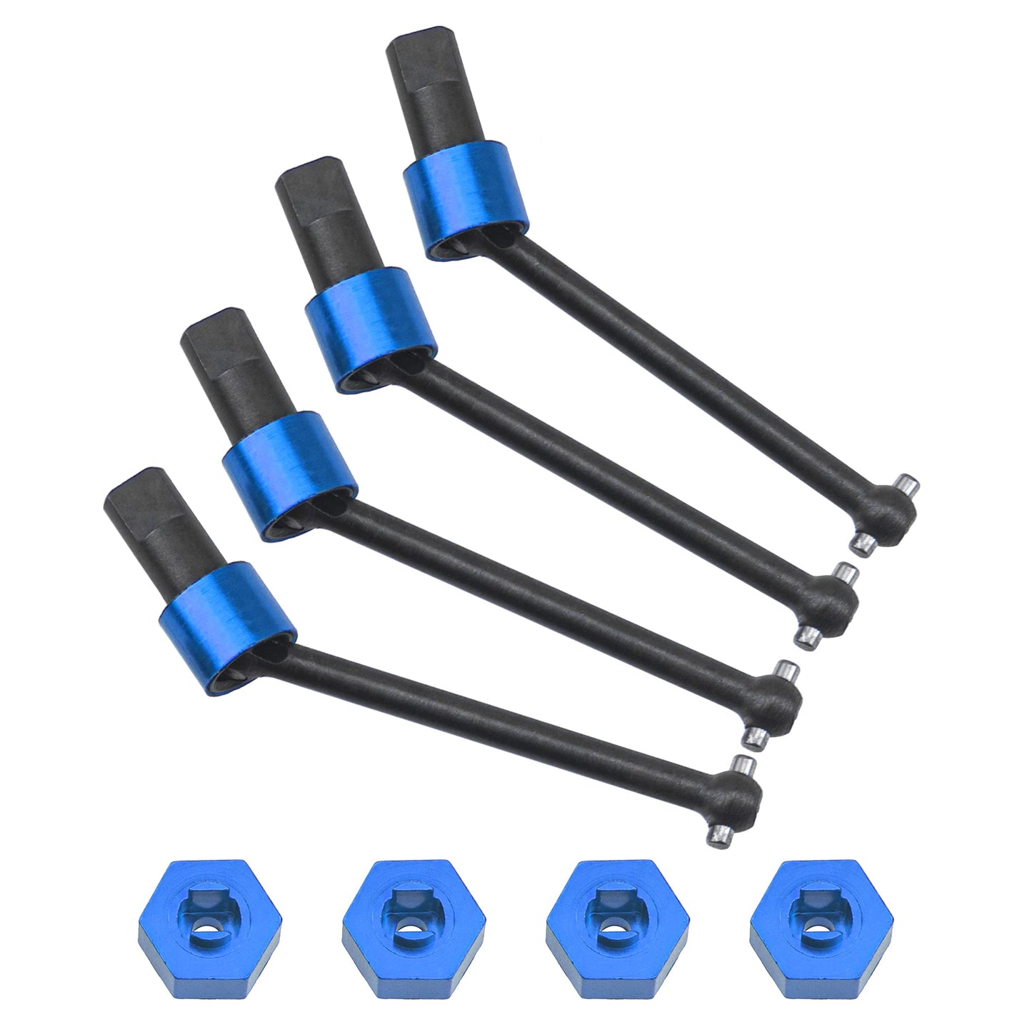 Vgoohobby Aluminum Alloy Front & Rear Driveshaft & Hex Wheel Hub Set Replacement of 7650 7669 Compatible with Traxxas 1/18 LaTra