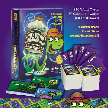 SNAKE OIL Card Game - SNAKE OIL: The Silly Selling Party Game, Medium, Multicolor, Cardboard, Model 10000
