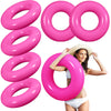 JellyArch 6 Pcs Inflatable Pool Floats 28 Inches Swim Tube Bulk for mature-themeds Swimming Ring Pool Floaties for Beach Party Decorations Women and Men River Lake Summer Vacation Holiday (Pink)