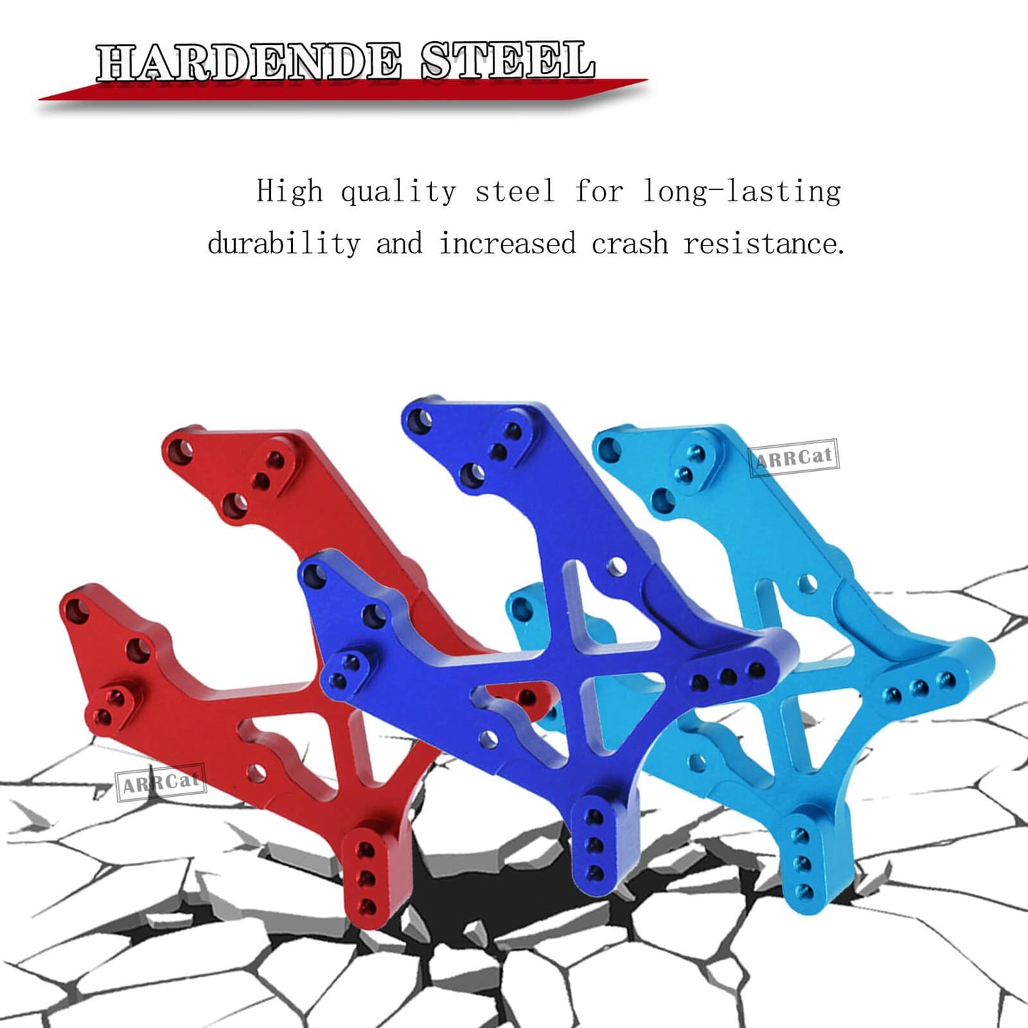 ARRCat Shock Tower Upgrade Part for 1/10 ECX 2WD,4PCSFront Rear Shock Tower Hop Ups,#ECX1020#ECX331001,Red