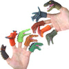 10Pcs Dinosaur Finger Puppets, Dinosaur Birthday Party Decorations Supplies Finger, Rubber Finger Puppets, Bath Finger Puppets B
