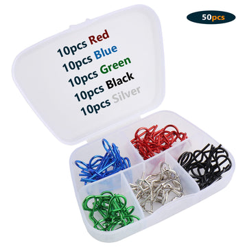 GDOOL 50 Pieces 90-Degree Angle Body Clips Bent Springy Pins & RC Car Clip Pin Steel Wires for 1/8 1/10 1/12 Scale RC Model Cars