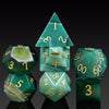 Dndnd Aagte Dungeons And Dragon Dice Set 7 Pcs D&D Dice With Gorgeous Gift Case For Dnd Tabletop Game (Green Agate)