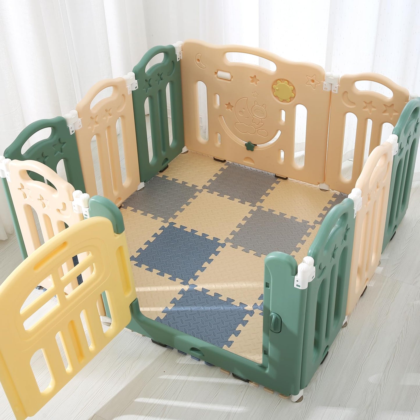 Tamiplay Play Mat For Babies 0-6 Months, Solid Colored Foam Baby Play Mat, Eva Non-Toxic Foam Puzzle Floor Mats, 0.4'' Thick Squ