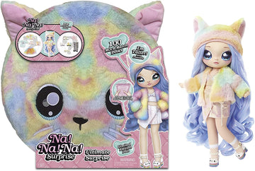Na Na Na Surprise Ultimate Surprise Rainbow Kitty With New Taller Doll And 100+ Mix & Match Looks, 11 Inches
