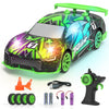 FLYNOVA 4WD RC Drift Car,Light Up Racing Toys for Kids Age 6 7 8 9 10-12,14 KM/H High Speed Vehicle,Easter Thanksgiving Christma