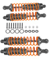 4Pcs Big Bore Front Rear Aluminum Shocks For 1/10 Typhon 4X4 Rc Truck,Granite,Senton Or Vorteks 3S 550 4X4,Gray