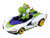 Carrera 64183 Mario Kart Yoshi 1:43 Scale Analog Slot Car - Plastic Racing Vehicle for GO Slot Car Track Sets