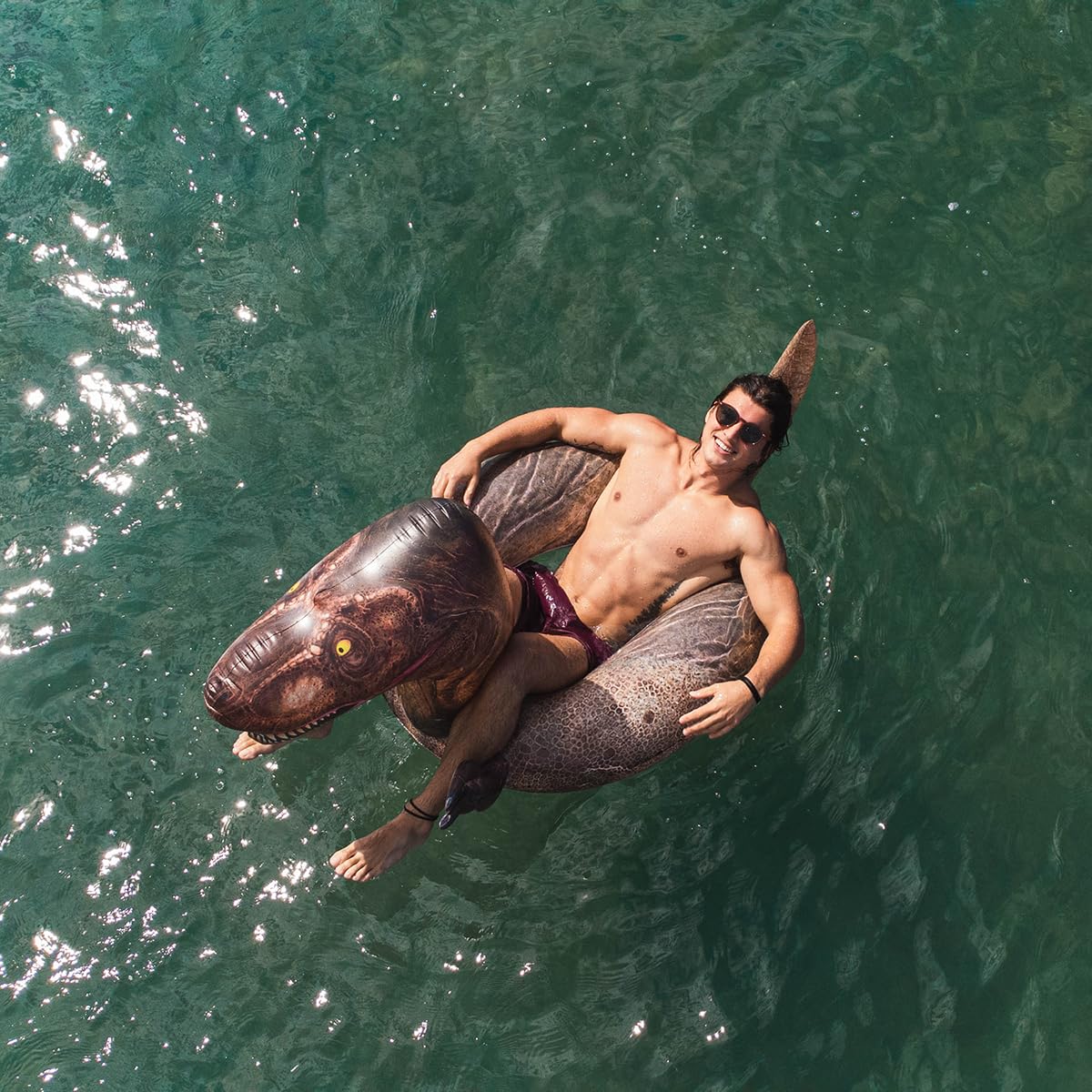 Poolcandy Inflatable 40 inch Animal Pool Tubes & Swim Rings (T-Rex Dinosaur Tyrannosaurus Rex 40 Dino Pool Tube)