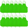 BOUBONI 24 Pieces Green Kids Painting Aprons Kids Art Aprons with 2 Roomy Pockets Kids Aprons for Art Painting Activity Kitchen