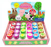 Tiny Mills 24 Pcs plastic, rubber Barnyard Farm Animals Stampers for Kids